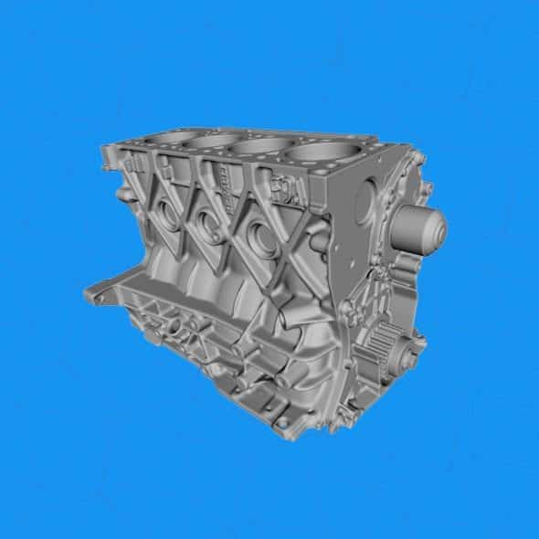 a complete engine 3d scan using artec 3d scanners